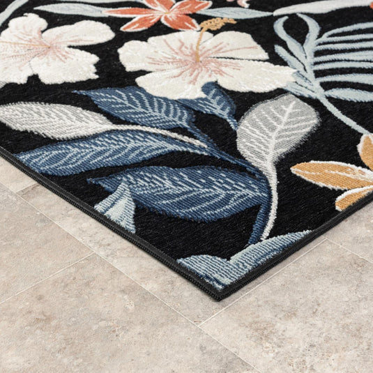 Tropical Leaf 9424 Floral Area Rug