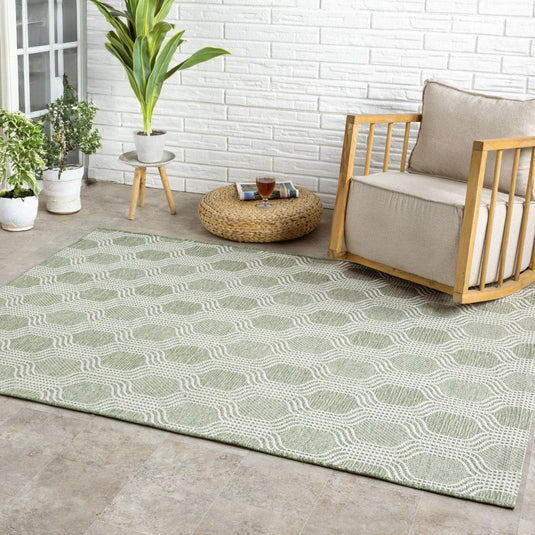 Moroccan 9767 Geometric Trellis Outdoor Area Rug
