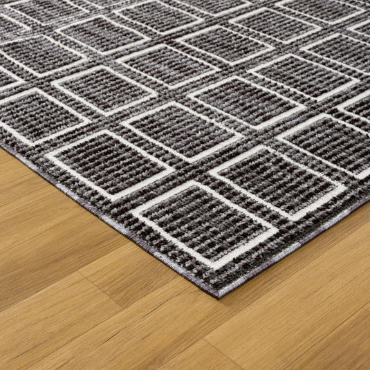 Modern 2933 Geometric Grid Area Rug