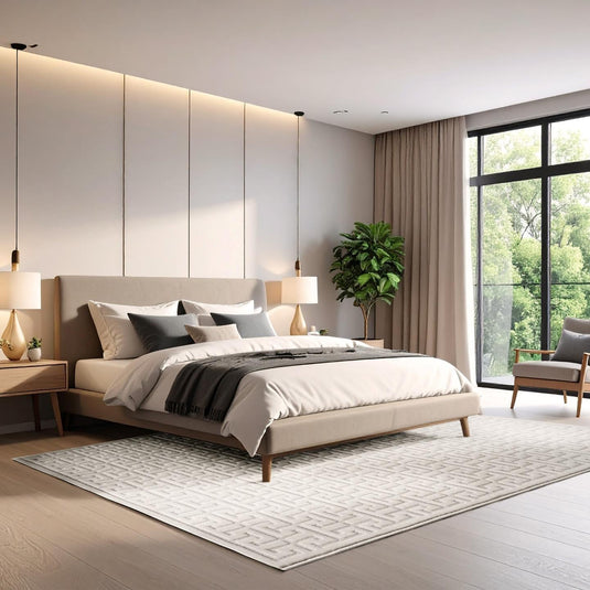 Modern Geometric 6370 Trellis Area Rug