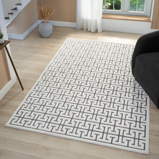 Modern Geometric 6370 Trellis Area Rug