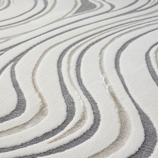 Modern Abstract 6380 Swirl Area Rug