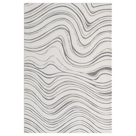 Modern Abstract 6380 Swirl Area Rug