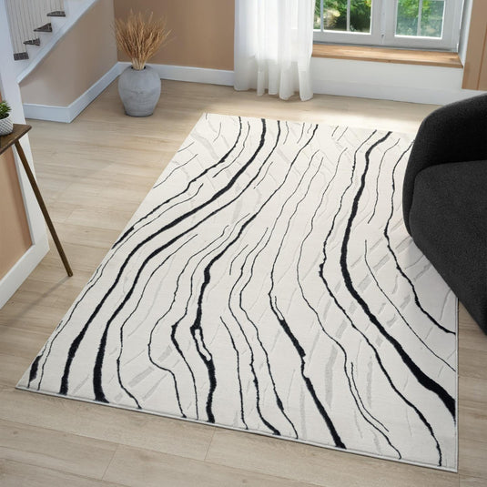 Modern 6422 Abstract Wave Area Rug