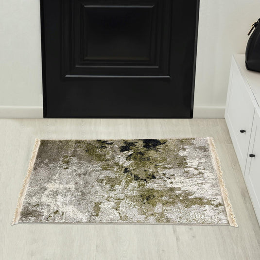 Abstract Fringe Area Rug