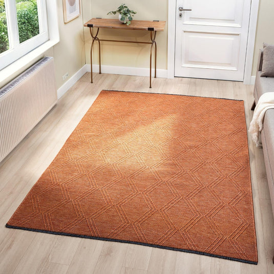 Modern Farmhouse 1942 Diamond Pattern Washable Area Rug