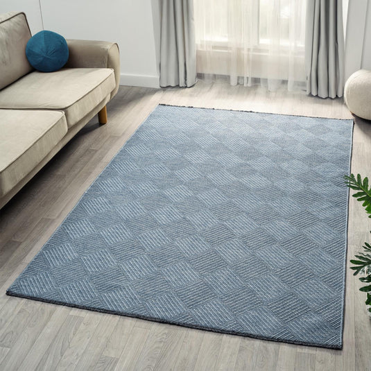 Modern Checkered 1956 Non-Slip Washable Area Rug