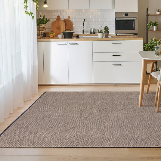 Modern Checkered 1956 Non-Slip Washable Area Rug