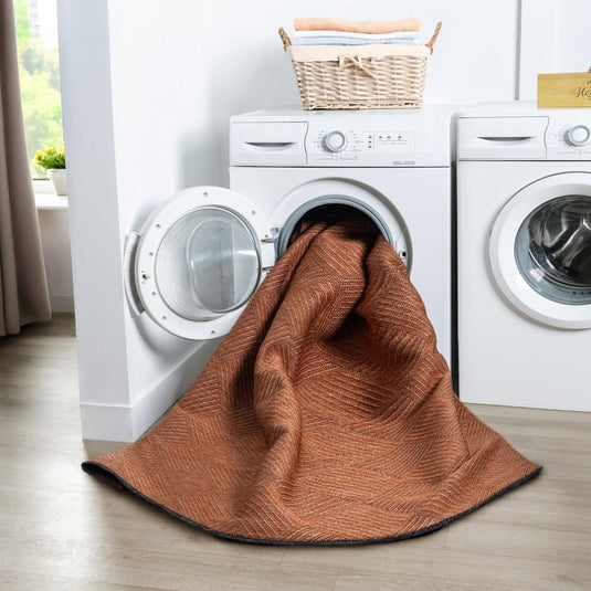 Modern Checkered 1956 Non-Slip Washable Area Rug