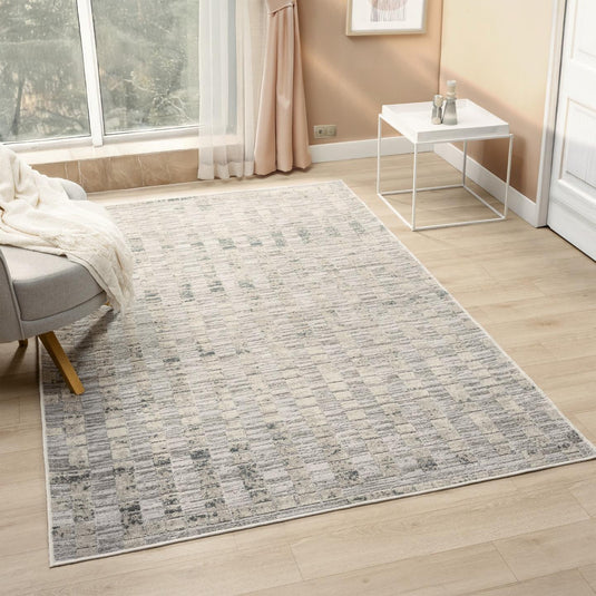 Modern Textured 1515 Striped Area Rug
