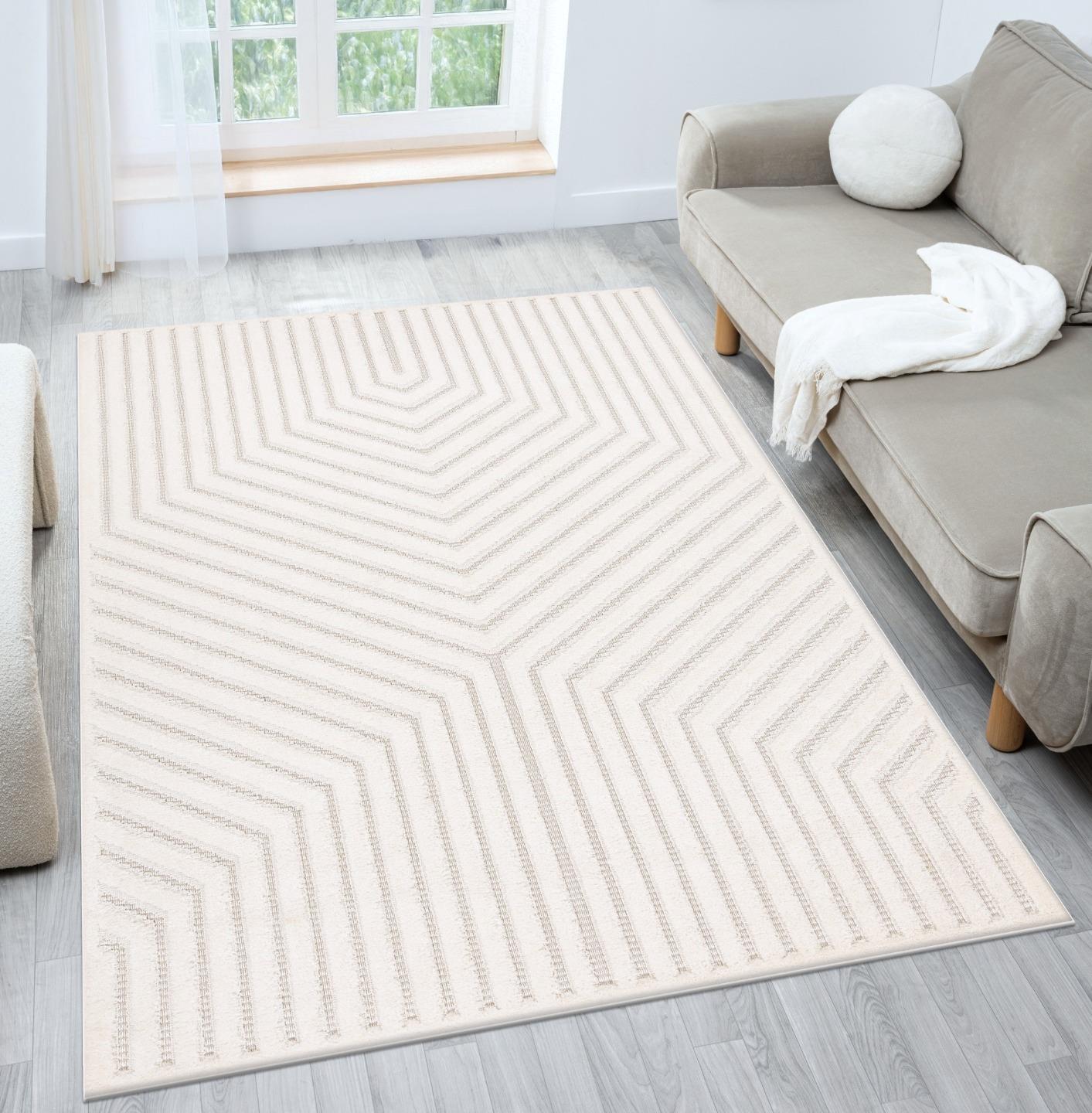 Geometric Color Area Rug Modern 1633 Geometric Lines Area Rug