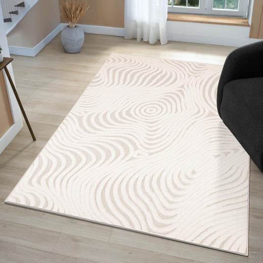 Modern Shapes 1655 Abstract Swirl Area Rug