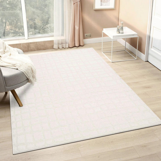 Modern Abstract Checkered 1375 Area Rug