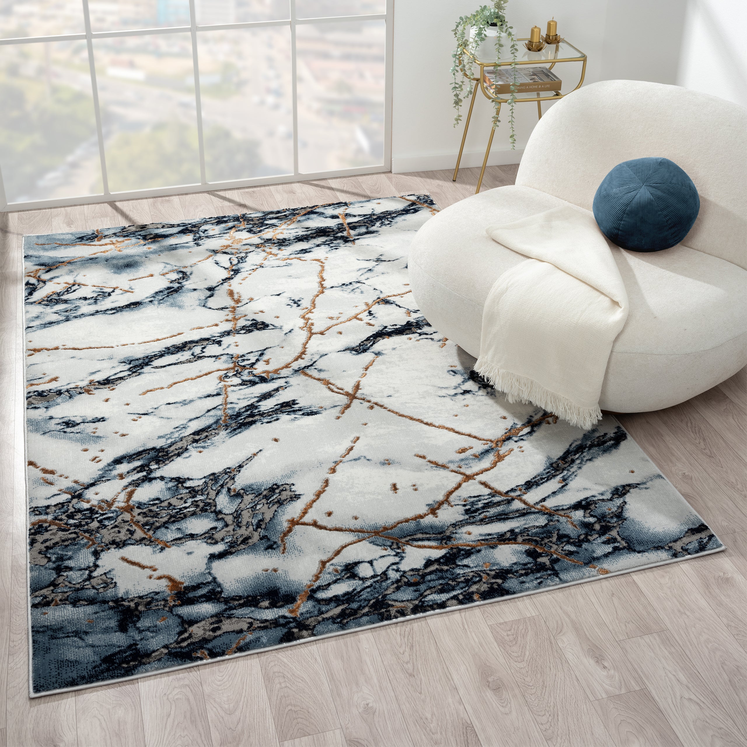 Marble Abstract Area Rug 2150 – Luxe Weavers