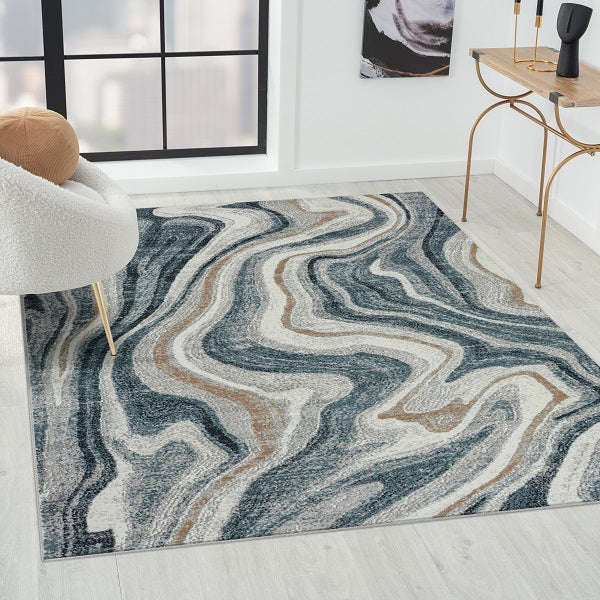 Marble Abstract Wavy 3230 Area Rug