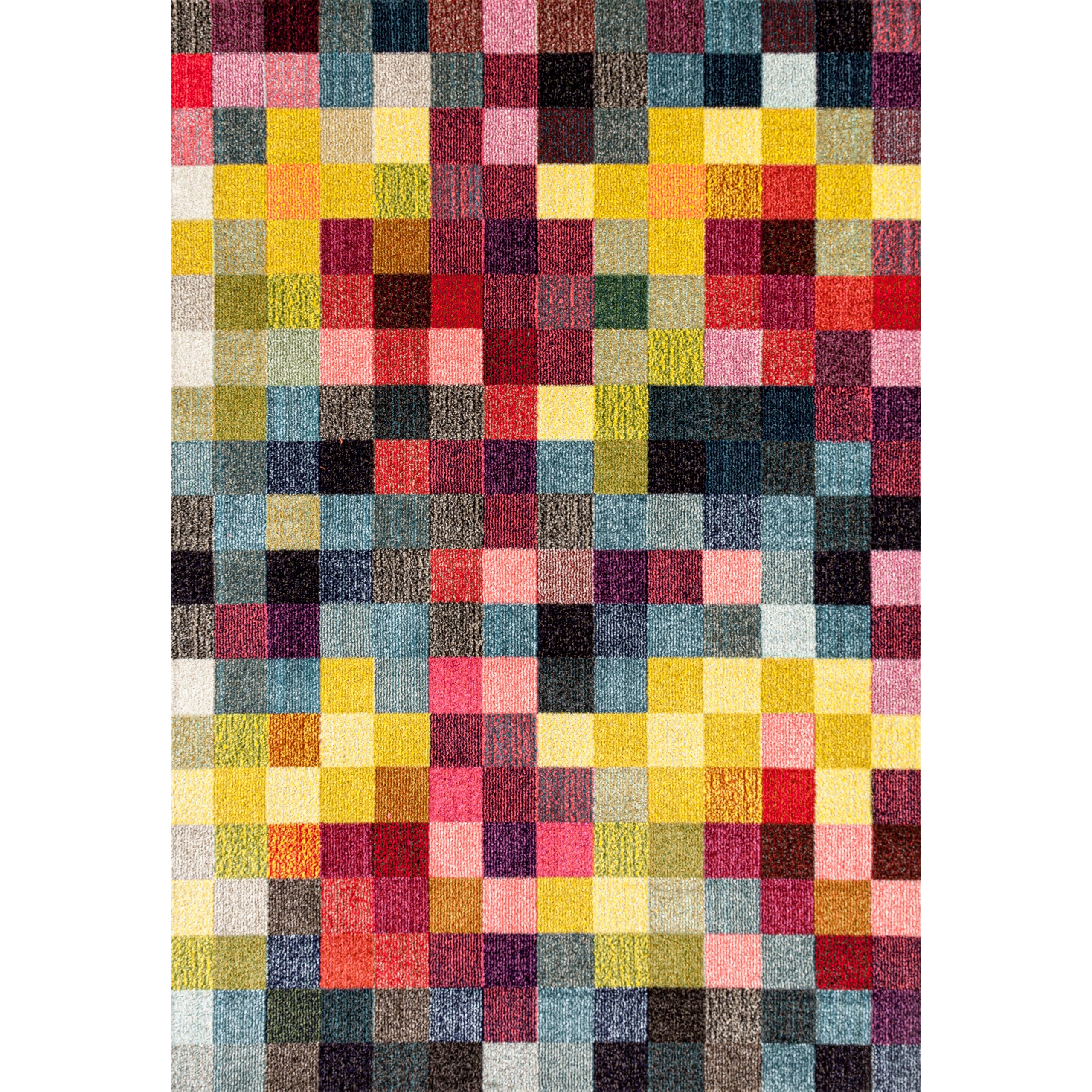 Multi-Colored Checkered Modern Area Rug | Luxe Weavers | Cheap Rugs