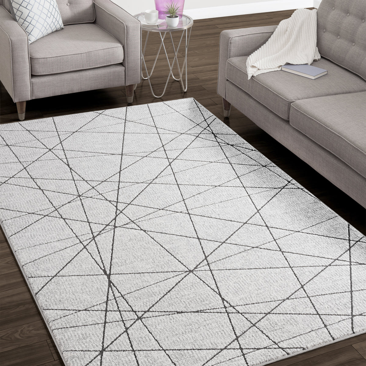 Modern Abstract Lines Area Rug | Luxe Weavers | Modern Area Rug
