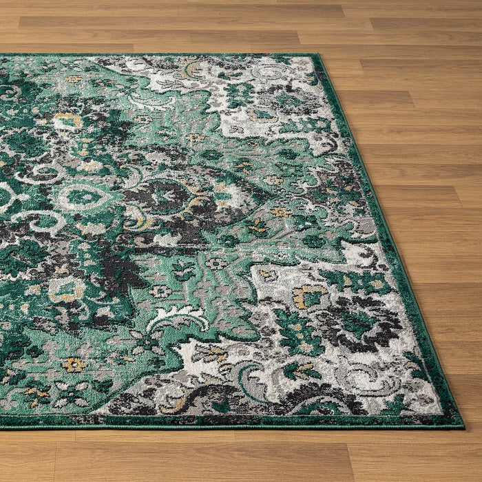 Moroccan-medallion-green-area-rug