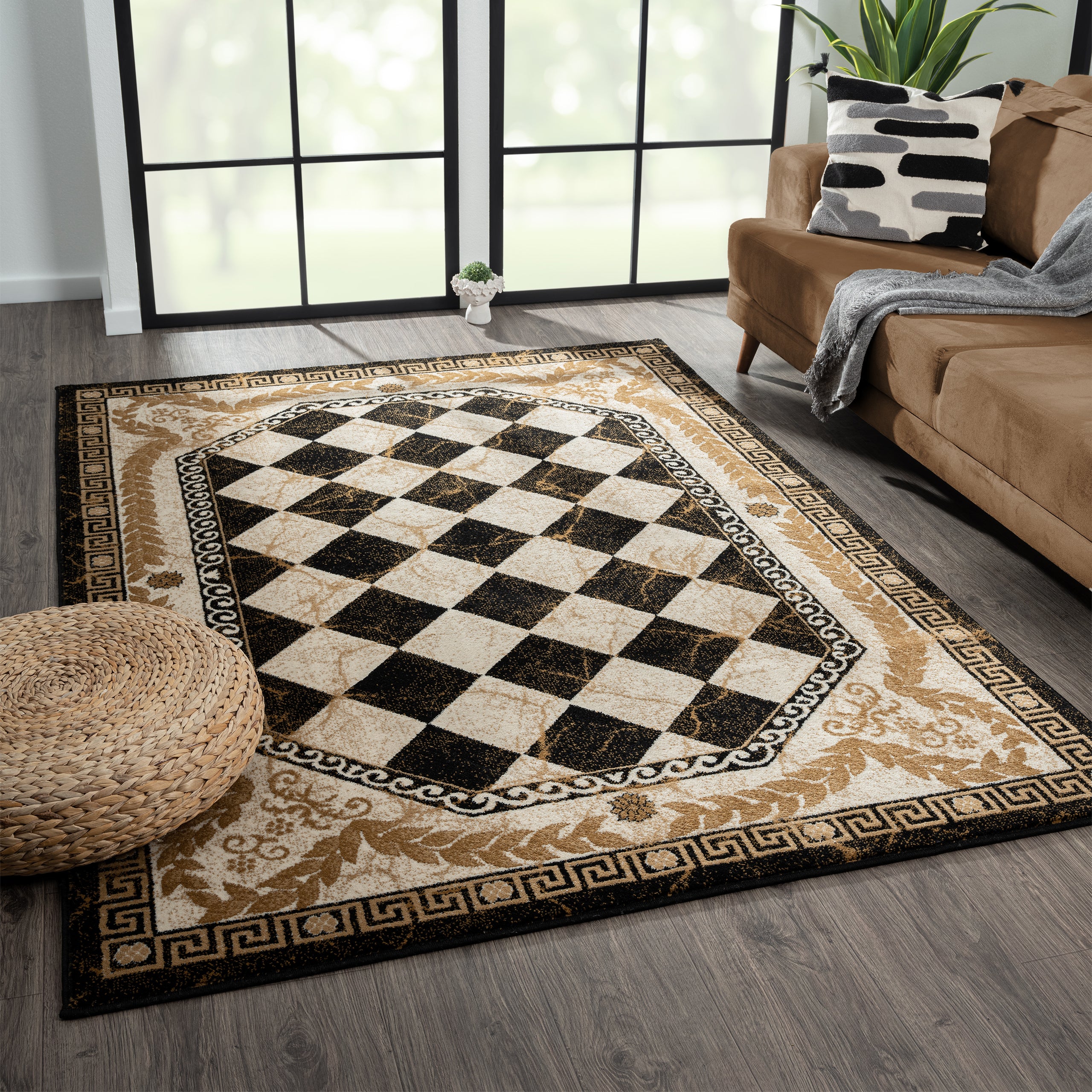 Traditional Greek Area Rug | Luxe Weavers | Geometric Carpet