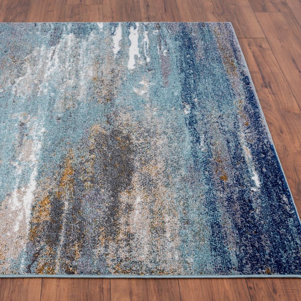 Blue Abstract Geometric Rug Blue Abstract Area Rug | Luxe Weavers | Abstract Rugs
