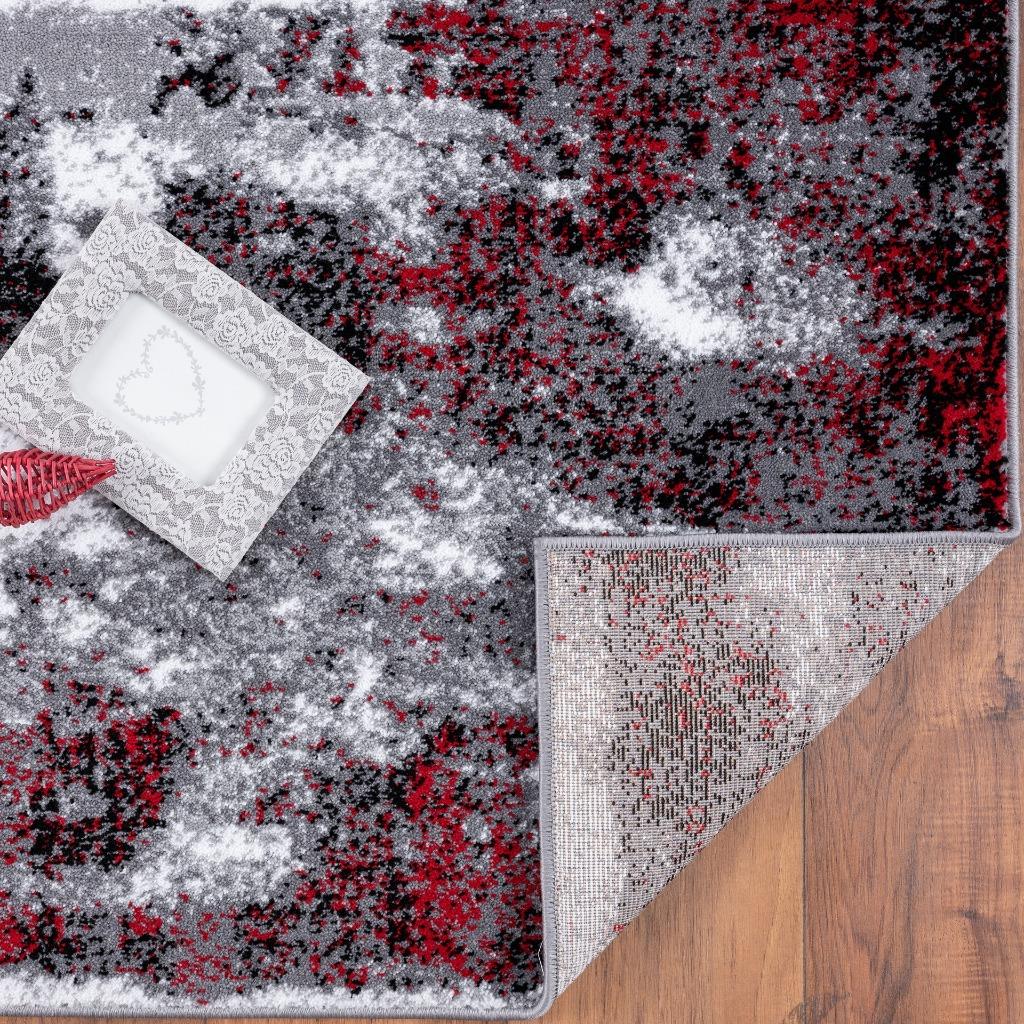 Luxe Weavers Victoria Collection 9085 Red 4x5 Abstract Area Rug
