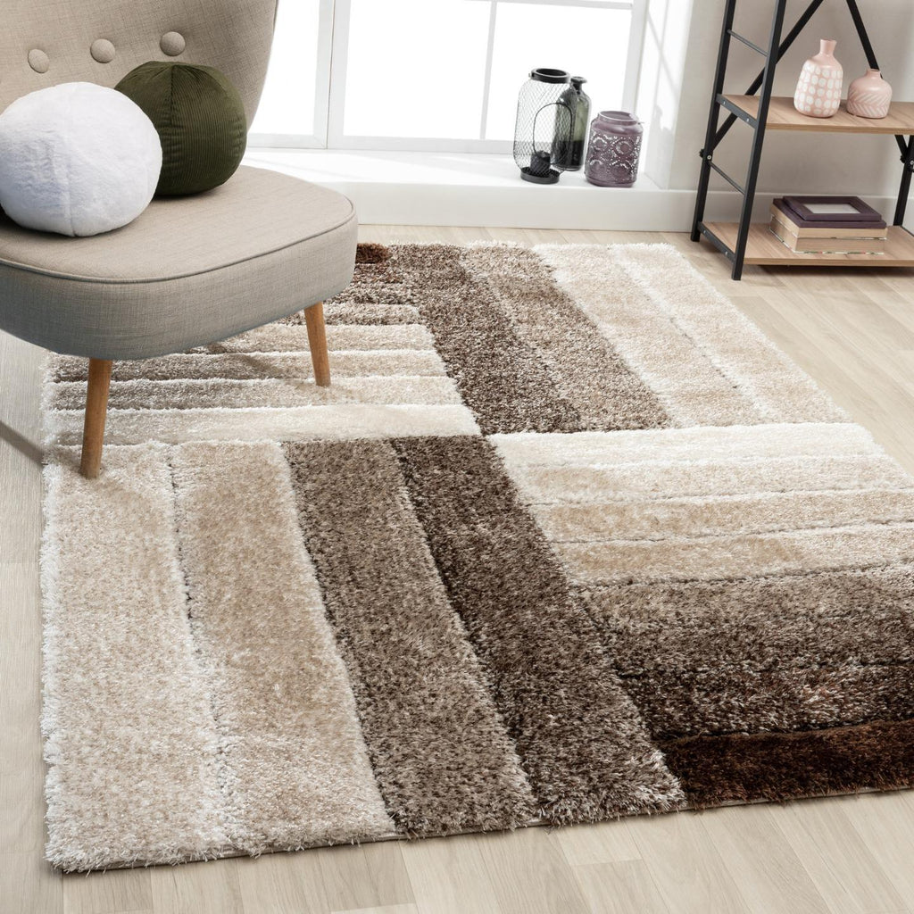 brown-geometric-shag-rug