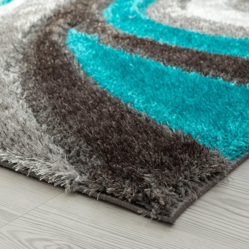 turquoise-geometric-shag-rug