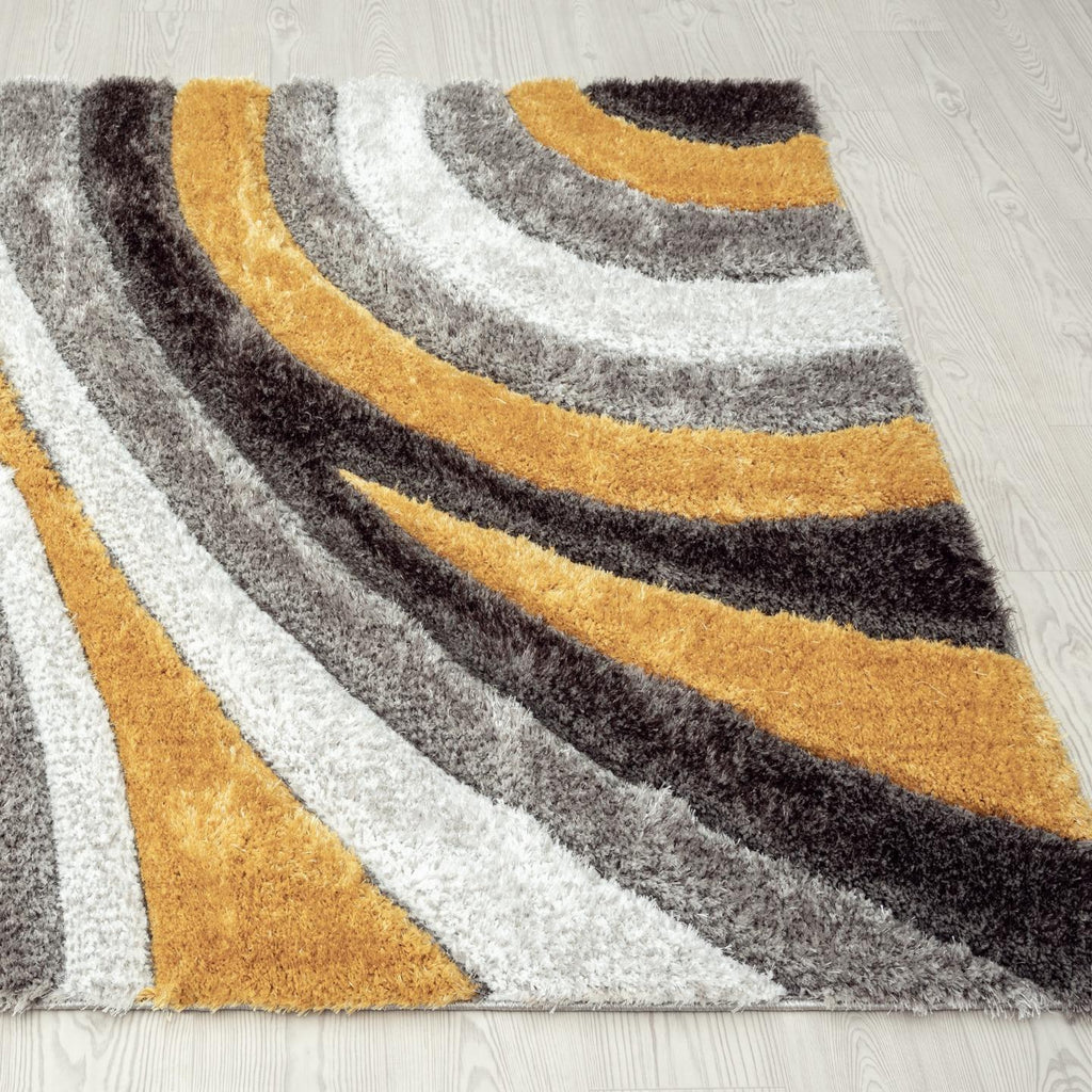 yellow-geometric-shag-rug
