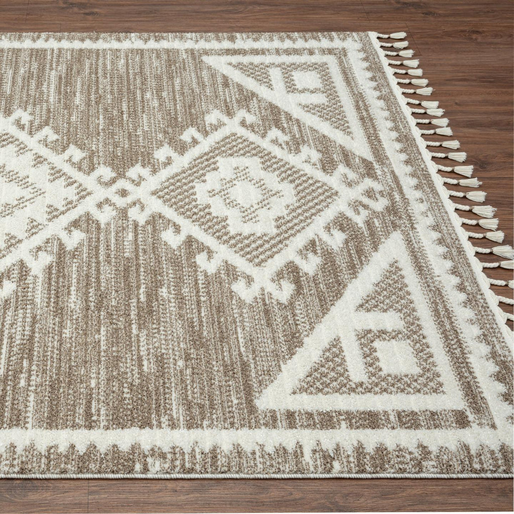 Geometric-area-rug-brown
