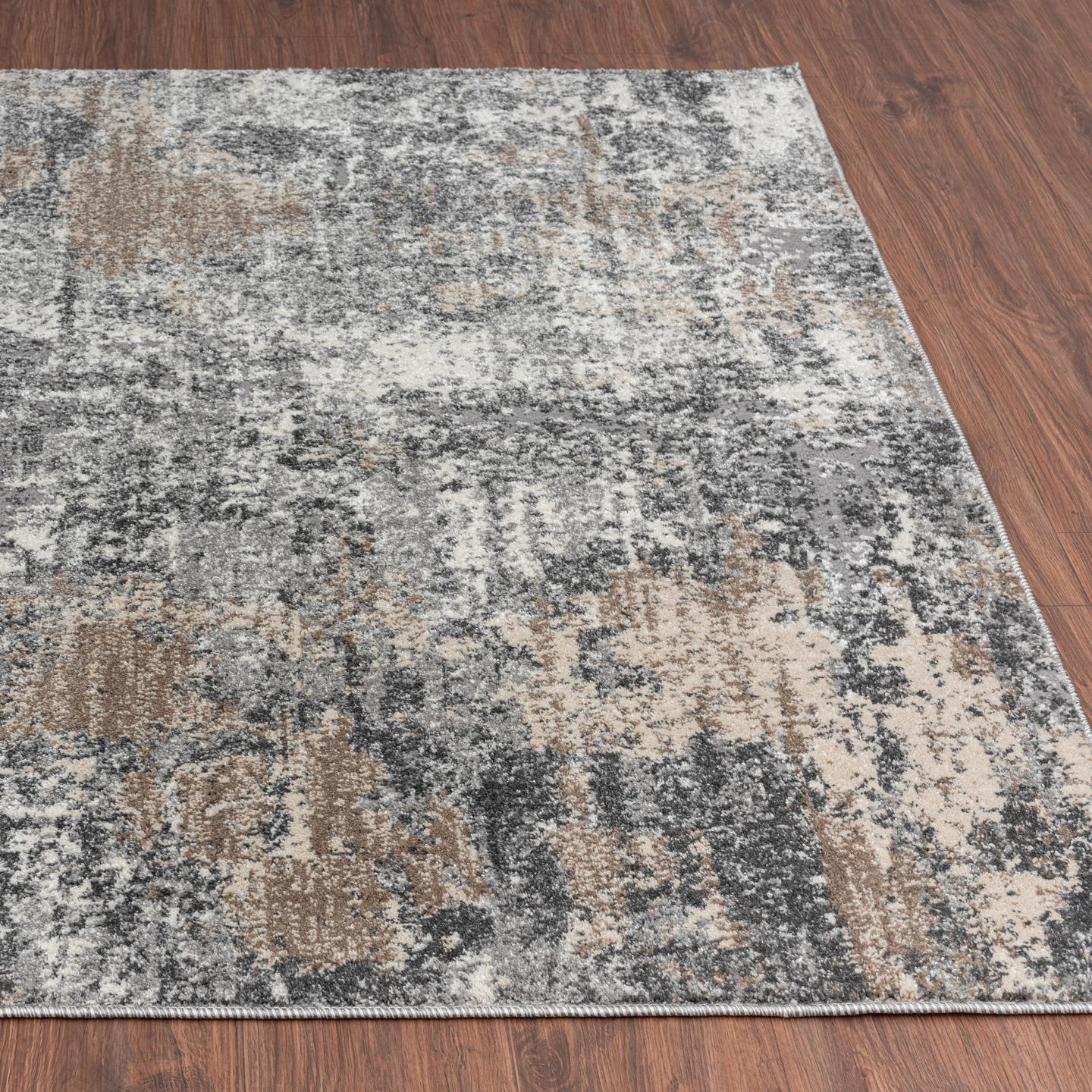 Luxe Weavers Euston Collection D.Blue-L.Blue 4x5 Modern Abstract Area Rug