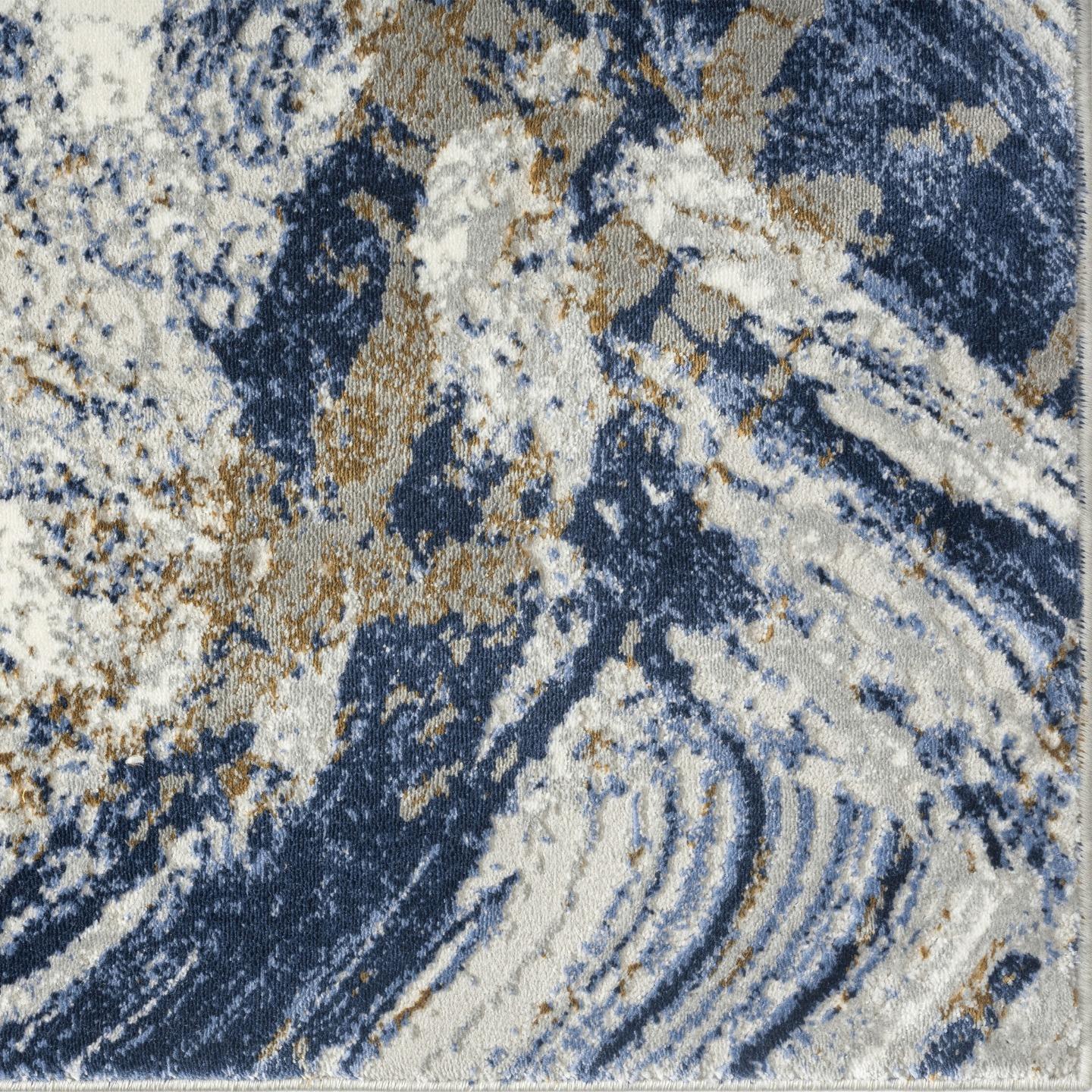 Luxe Weavers Marble Abstract Area Rug, Blue / 2x3