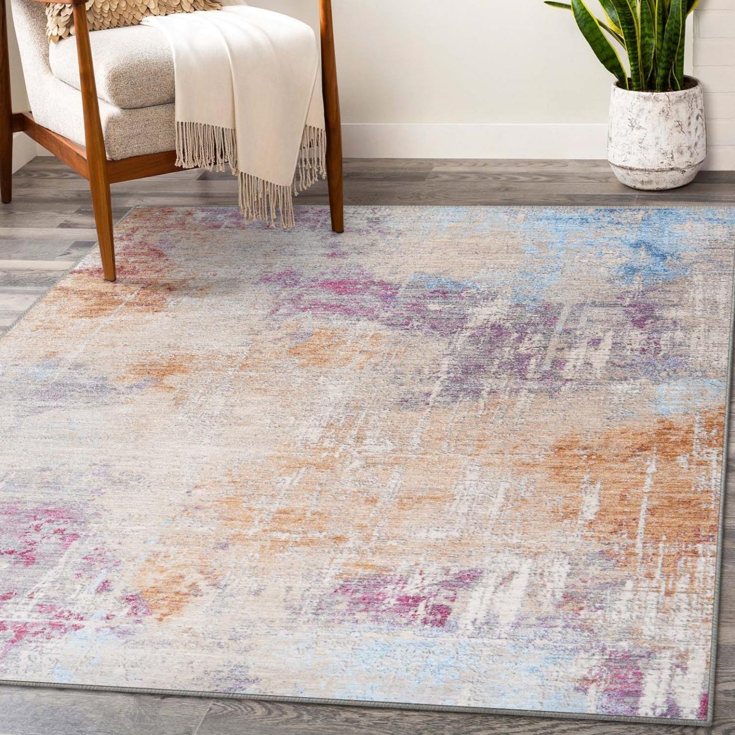 Modern Watercolor Abstract Area Rug | Luxe Weavers | Abstract Rugs