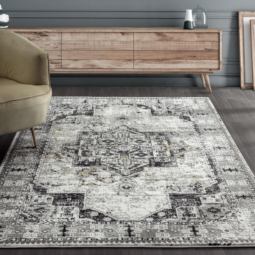 southwestern-Livingroom-silver-geometric-rug