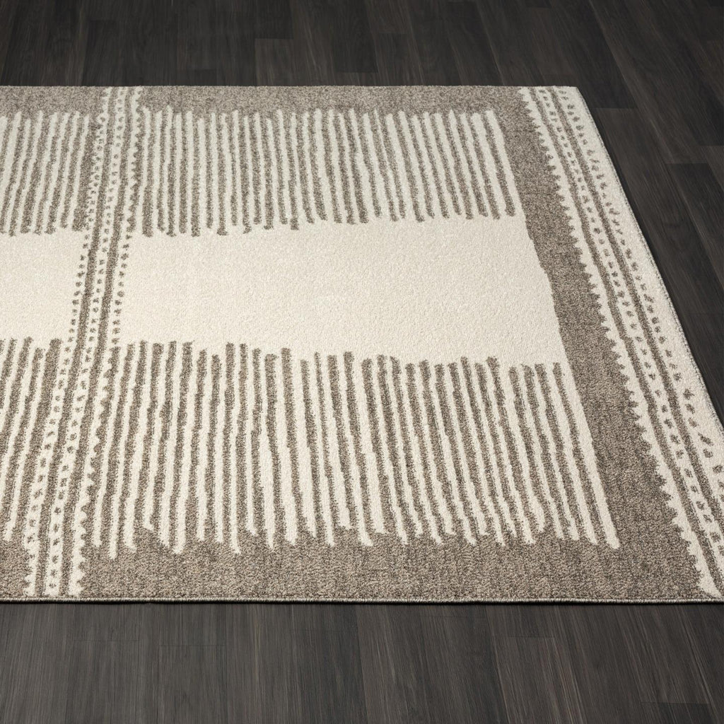 Brown-geometric-rug
