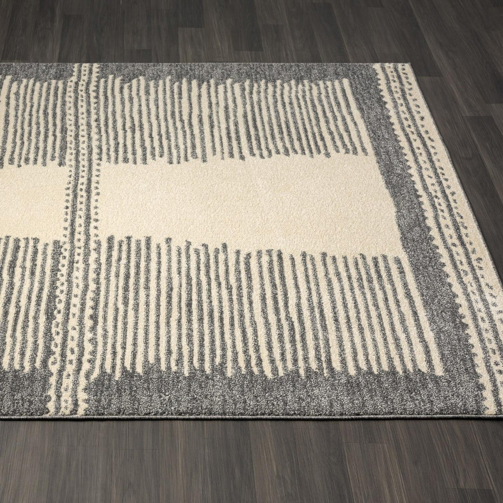 Gray-geometric-rug