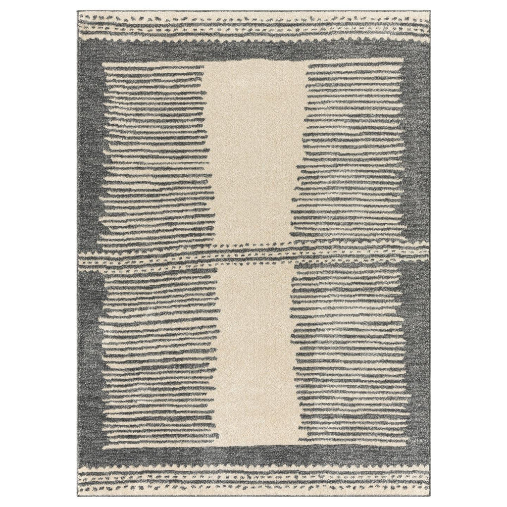 Gray-geometric-rug