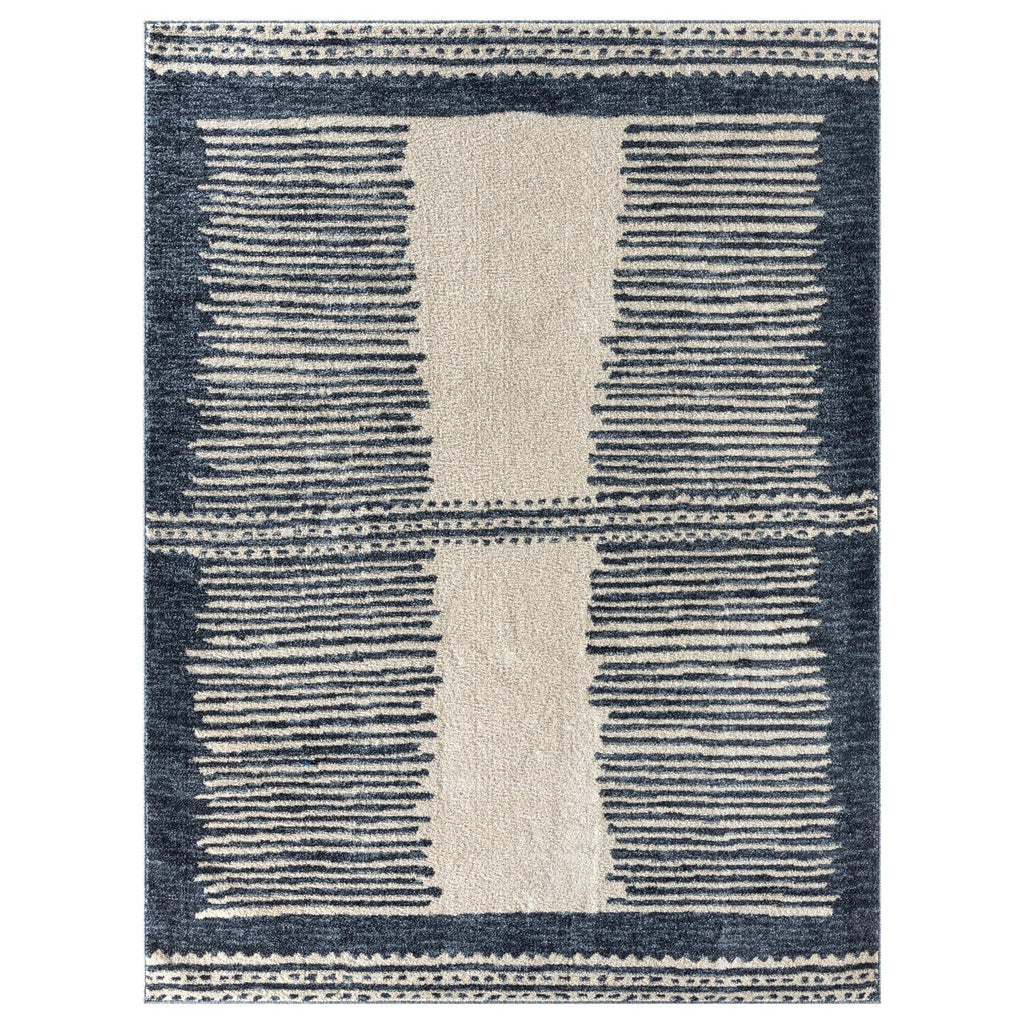 Navy-geometric-rug