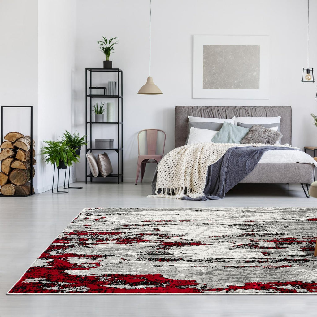 red-bedroom-abstract-rug