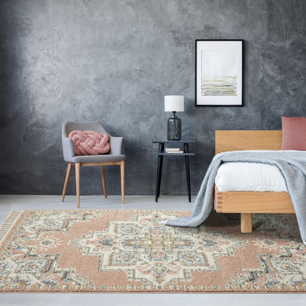 pink-bedroom-oriental-rug
