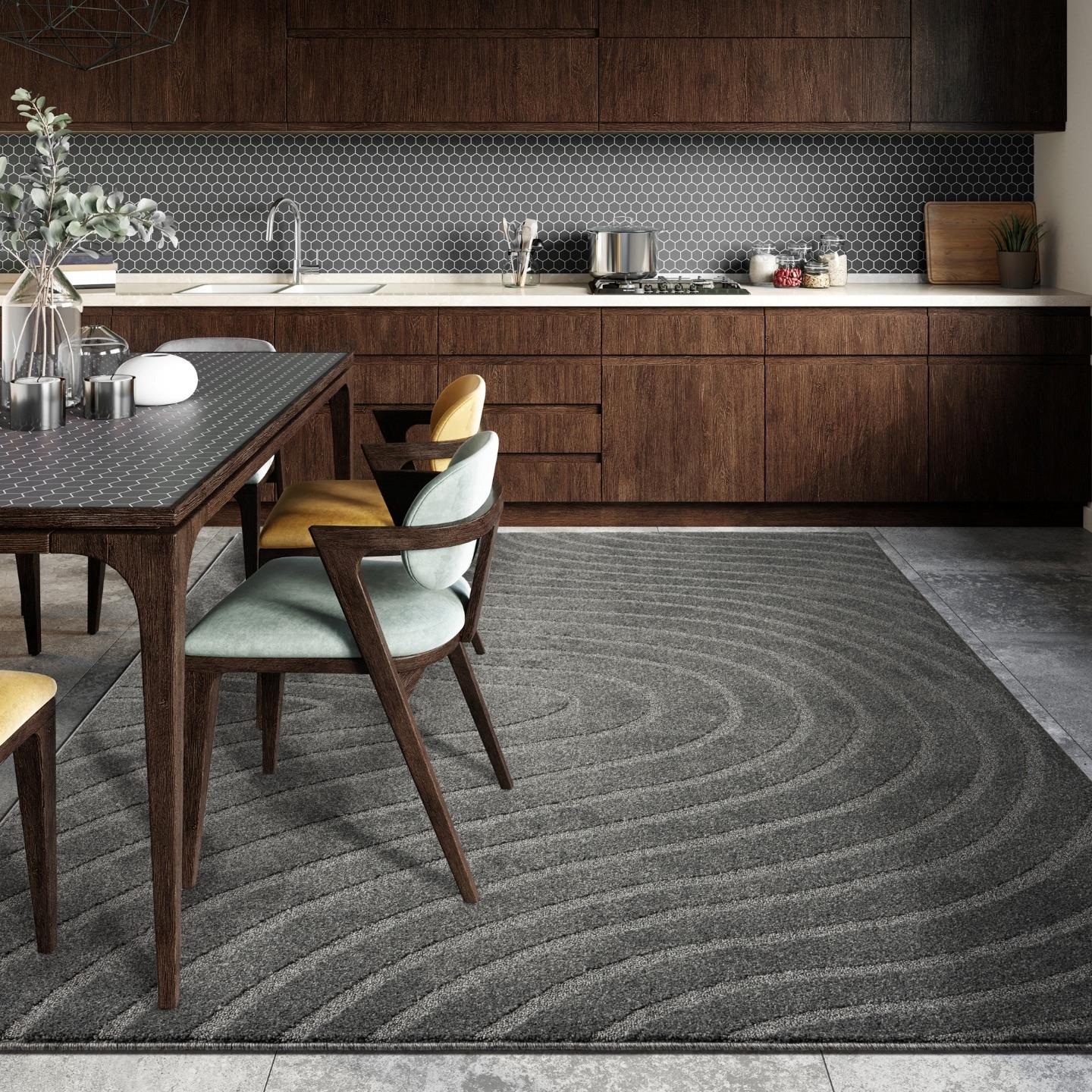 Modern Geometric Wave Area Rug | Luxe Weavers | Abstract Rugs