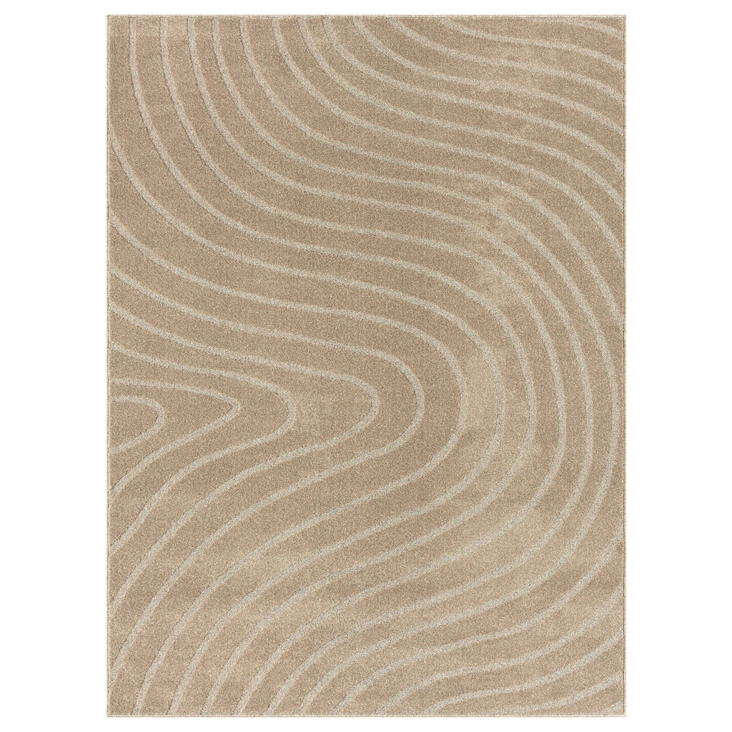 Wave Rider Color Linen Rug Modern Geometric Wave Area Rug | Luxe Weavers | Abstract Rugs
