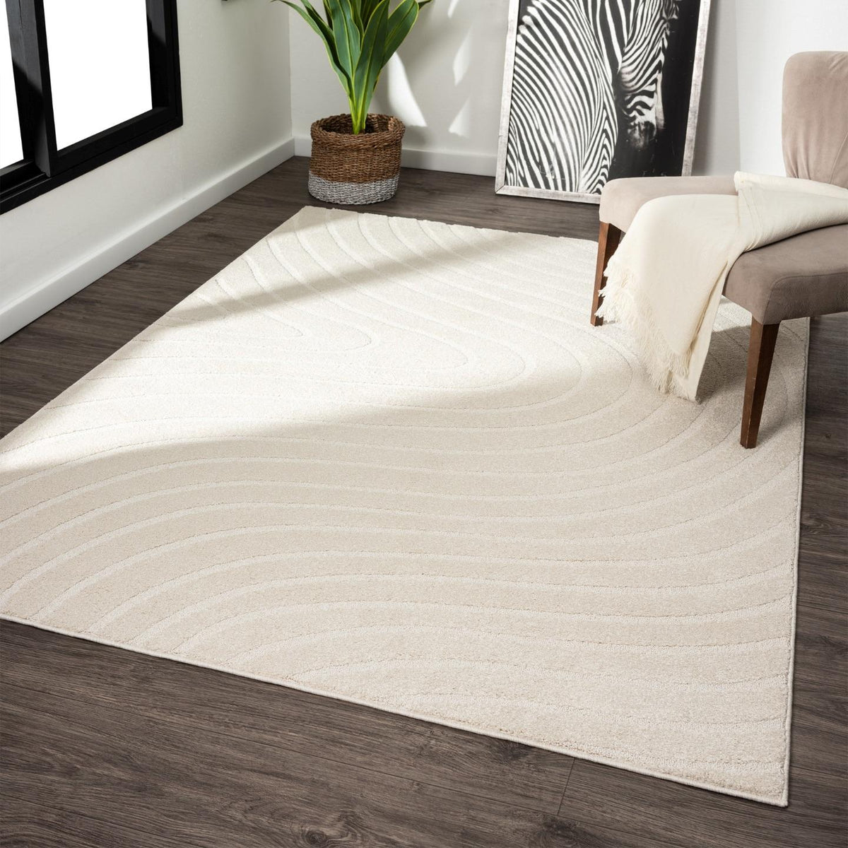 Modern Geometric Wave Area Rug | Luxe Weavers | Abstract Rugs