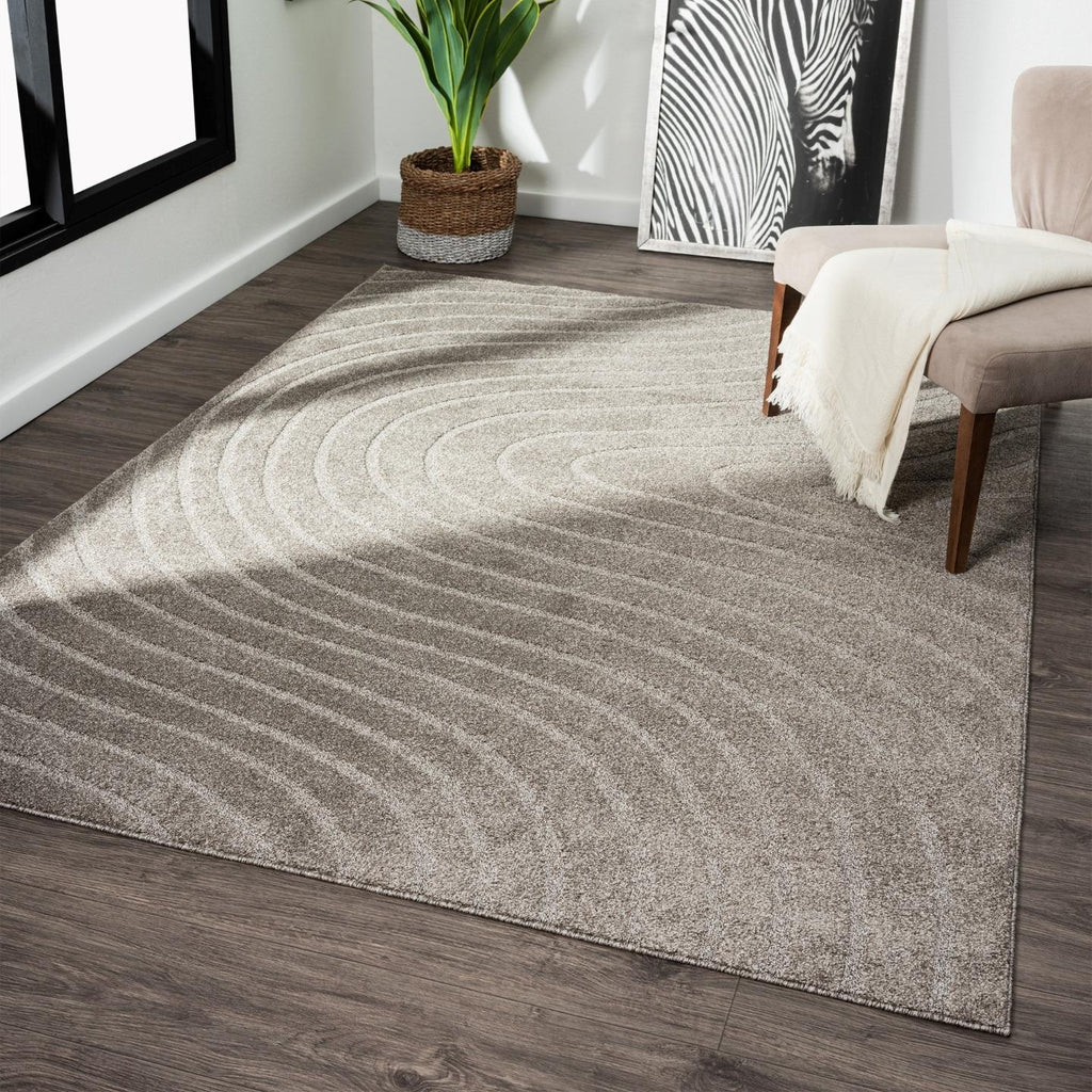 taupe-living-room-geometric-rug