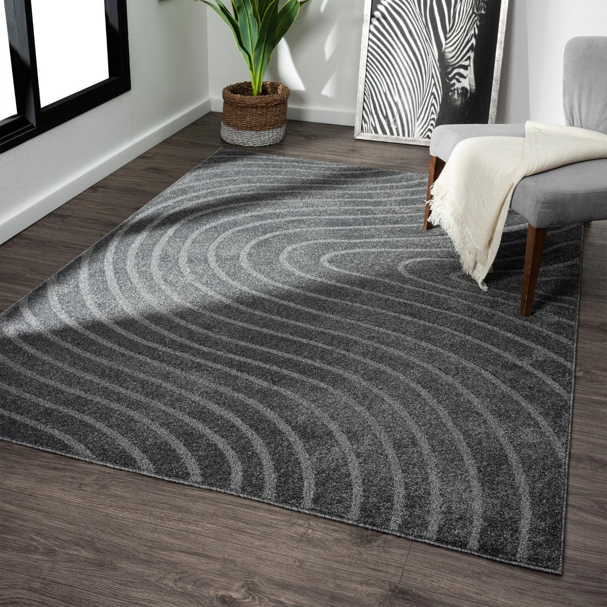 Modern Geometric Wave Area Rug | Luxe Weavers | Abstract Rugs