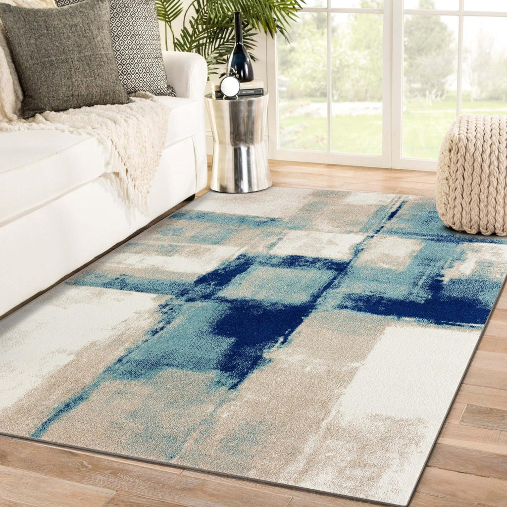 Ivory-living-room-abstract-rug