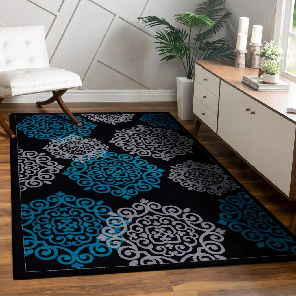 floral-sitting-room-oriental-turquoise-area-rug