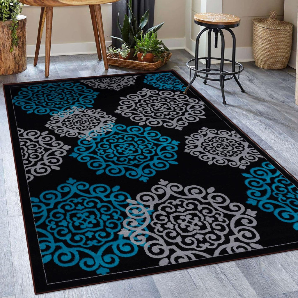 floral-living-room-turquoise-oriental-area-rug