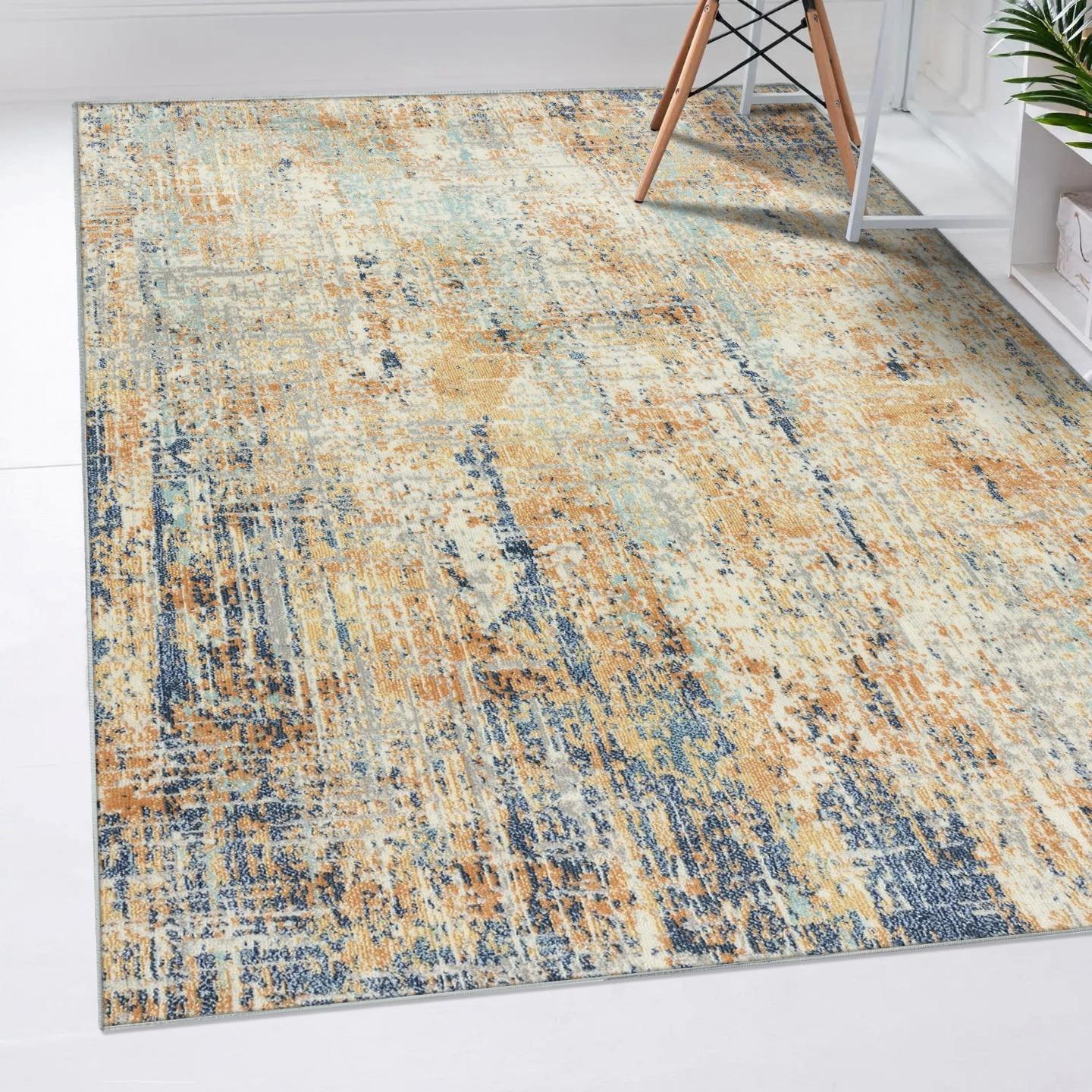 Modern Distressed Area Rug | Luxe Weavers | Abstract Rug