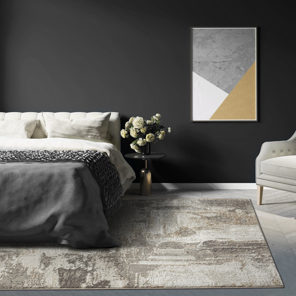 Camellia 1660 Distressed Abstract Area Rug - Modern Area Rugs by Luxe Weavers®