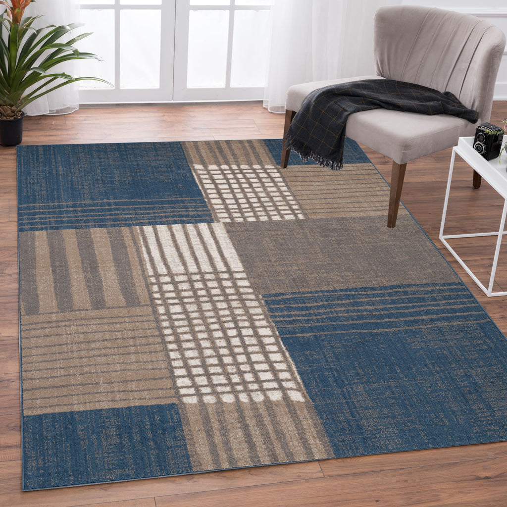 Modern Farmhouse Plaid 184 Area Rug - Modern Area Rugs by Luxe Weavers®